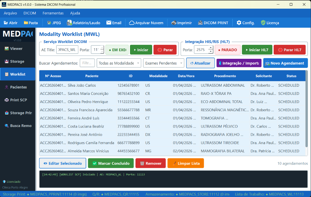Worklist MWL MEDPACS